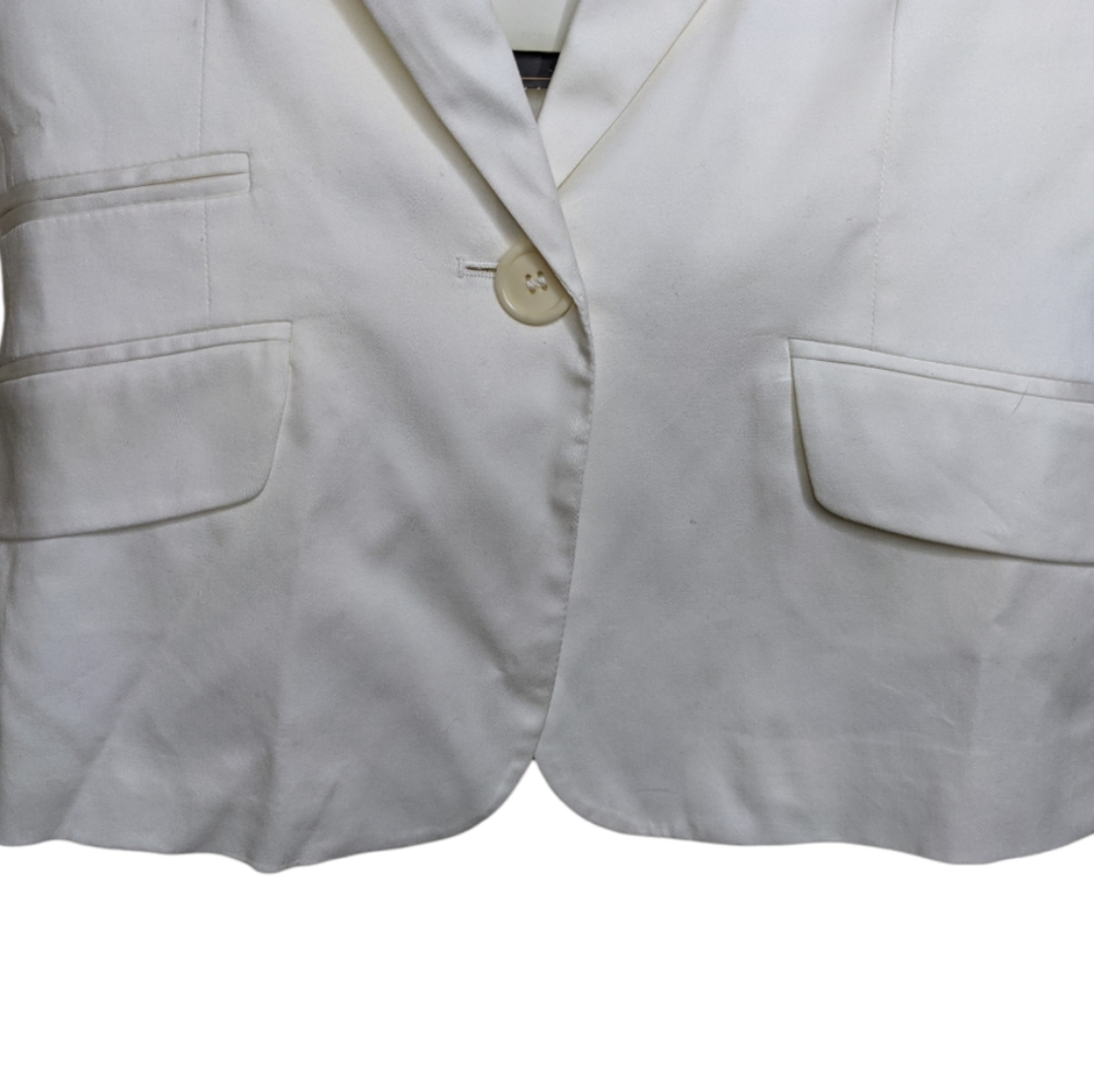 NWT BCBGMaxazria White Short Sleeve Blazer XS - Picture 11 of 11